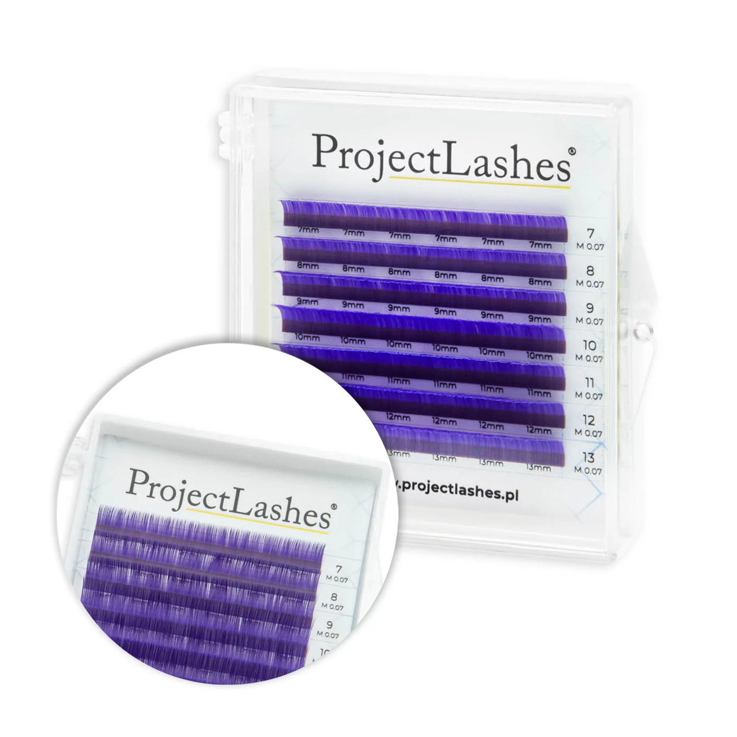 Violetines blakstienos priauginimui C 0.07 Project Lashes