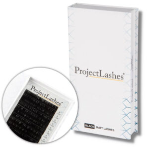 Juodos blakstienos priauginimams matines „MATT” B 0.07 C 0.10 Project Lashes