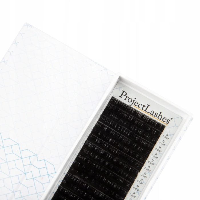 Juodos blakstienos priauginimams matines „MATT” B 0.07 C 0.10 Project Lashes
