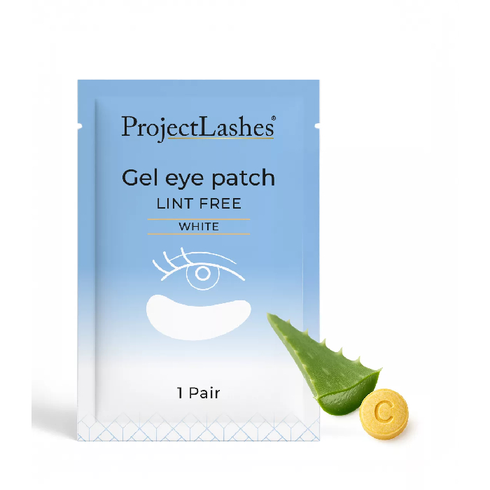 paakiu padeliai blakstienu priauginimams su vitaminu C balti Project Lashes